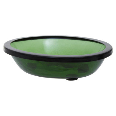 Orsina Allegra Kiara Glass Soap Dish – Green Modern Sink Organizer