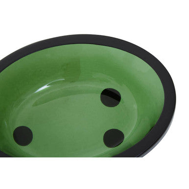 Orsina Allegra Kiara Glass Soap Dish – Green Modern Sink Organizer