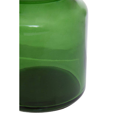 Orsina Allegra Kiara Green Glass Bathroom Jar with Black Lid