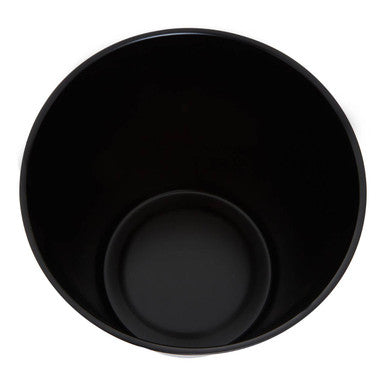 Orsina Allegra Kiara Black Stainless Steel Tapered Bathroom Waste Bin