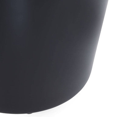 Orsina Allegra Kiara Black Stainless Steel Tapered Bathroom Waste Bin
