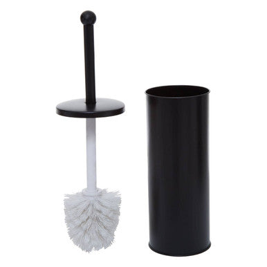 Orsina Allegra Kiara Toilet Brush - Slim Black Bathroom Cleaning Set