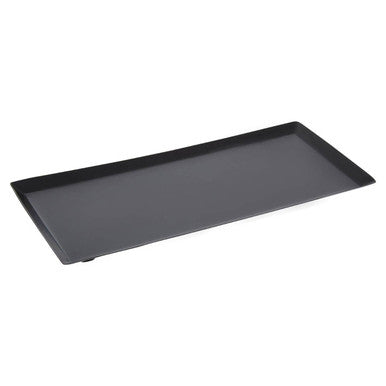 Orsina Allegra Kiara Stainless Steel Bathroom Tray | Black Vanity Organizer