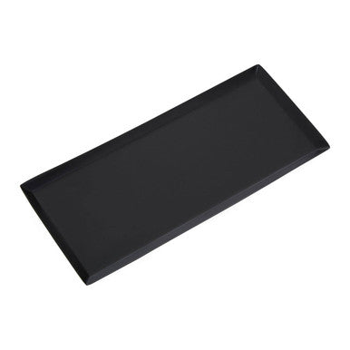 Orsina Allegra Kiara Stainless Steel Bathroom Tray | Black Vanity Organizer