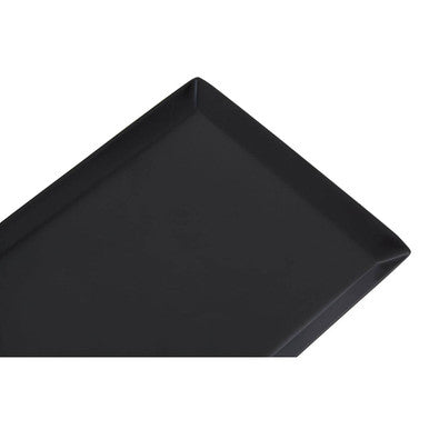 Orsina Allegra Kiara Stainless Steel Bathroom Tray | Black Vanity Organizer