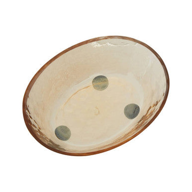 Orsina Allegra Oval Glass Soap Dish – Black and Gold Bathroom Holder