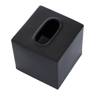 Orsina Allegra Stainless Steel Tissue Box – Black and Gold Holder