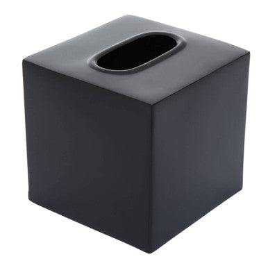 Orsina Allegra Stainless Steel Tissue Box – Black and Gold Holder