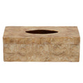 Orsina Gold Beige Seashell Tissue Box – Luxury Coastal Resin Holder