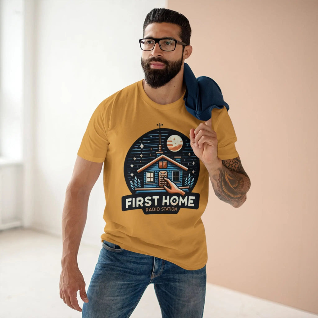 First Home Radio Station Graphic Tee - Celebrate Unity and Nostalgia