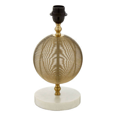 Orsina Melora Round Marble and Gold Finish Table Lamp Base
