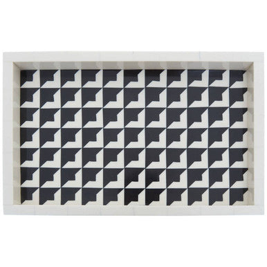 Orsina Davino Monochrome Decorative Tray – Black and White Serving Tray