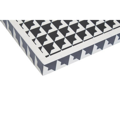 Orsina Davino Monochrome Decorative Tray – Black and White Serving Tray