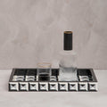 Orsina Davino Rectangular Tray – Black and White Resin Decorative Tray
