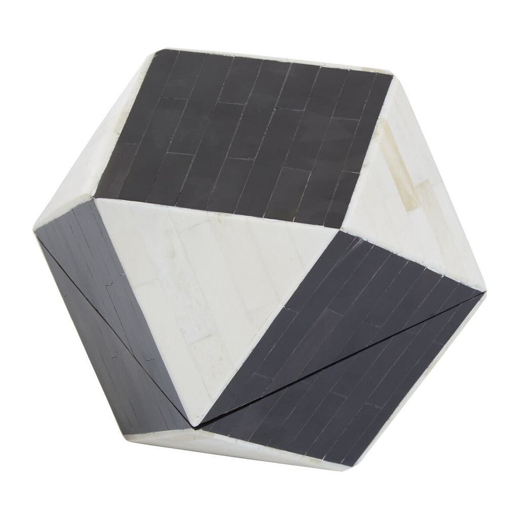 Orsina Donato Black and White Horn and Bone Small Trinket Box