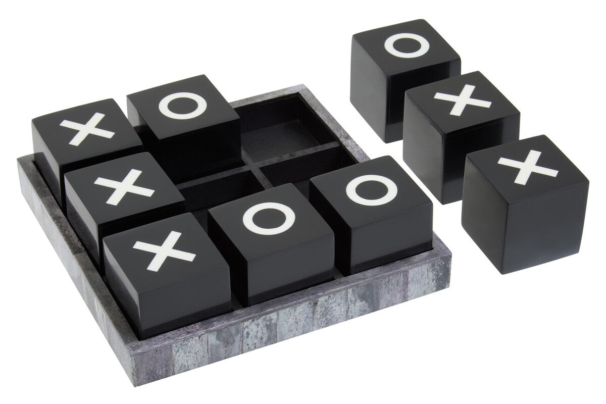 Orsina Churchill Noughts and Crosses – Monochrome Bone Tic-Tac-Toe