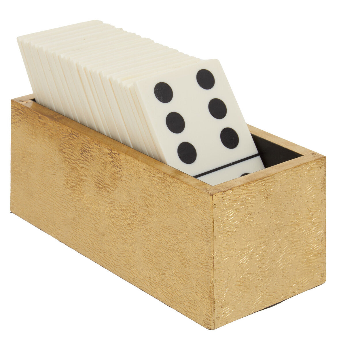Orsina White and Gold Domino Set – Luxury Coffee Table Board Game
