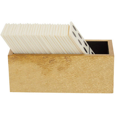 Orsina White and Gold Domino Set – Luxury Coffee Table Board Game