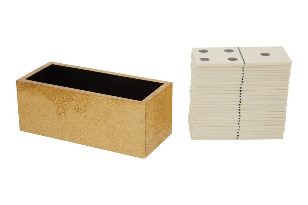 Orsina White and Gold Domino Set – Luxury Coffee Table Board Game