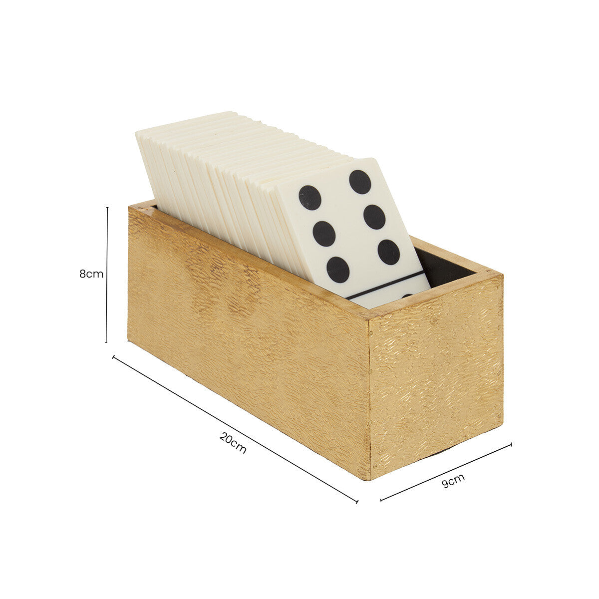 Orsina White and Gold Domino Set – Luxury Coffee Table Board Game