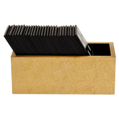 Orsina Churchill Games Gold Domino Set with Black Resin Tiles