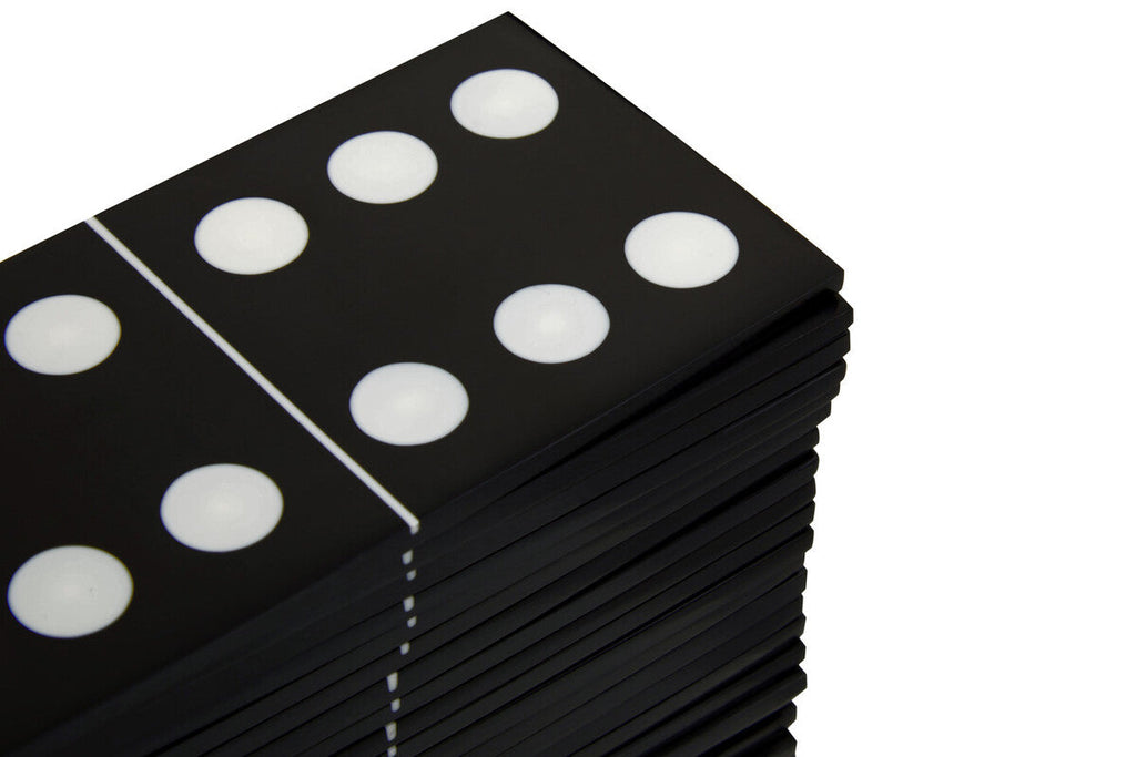 Orsina Churchill Games Gold Domino Set with Black Resin Tiles
