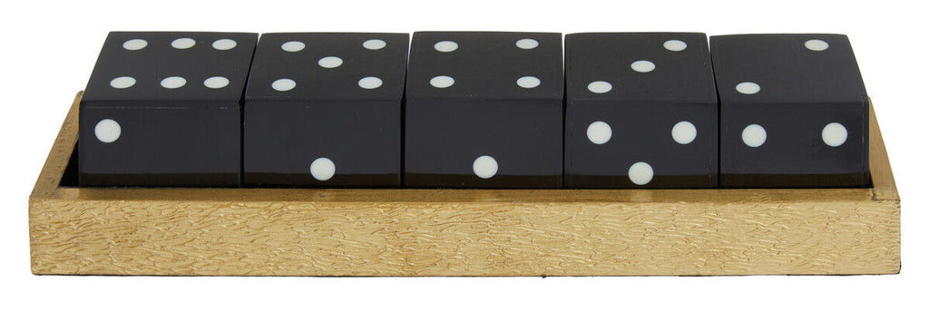 Churchill Games Luxury Gold Dice Set with 5 Black Dice | Orsina