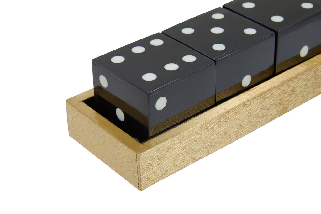 Churchill Games Luxury Gold Dice Set with 5 Black Dice | Orsina