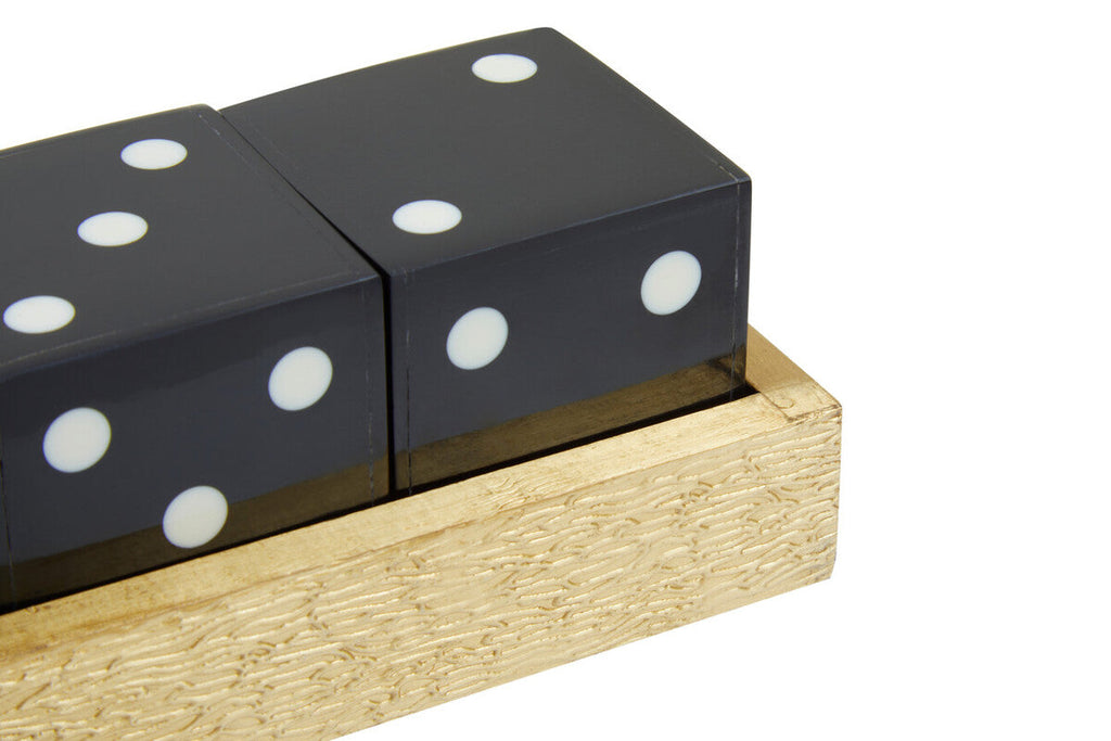 Churchill Games Luxury Gold Dice Set with 5 Black Dice | Orsina