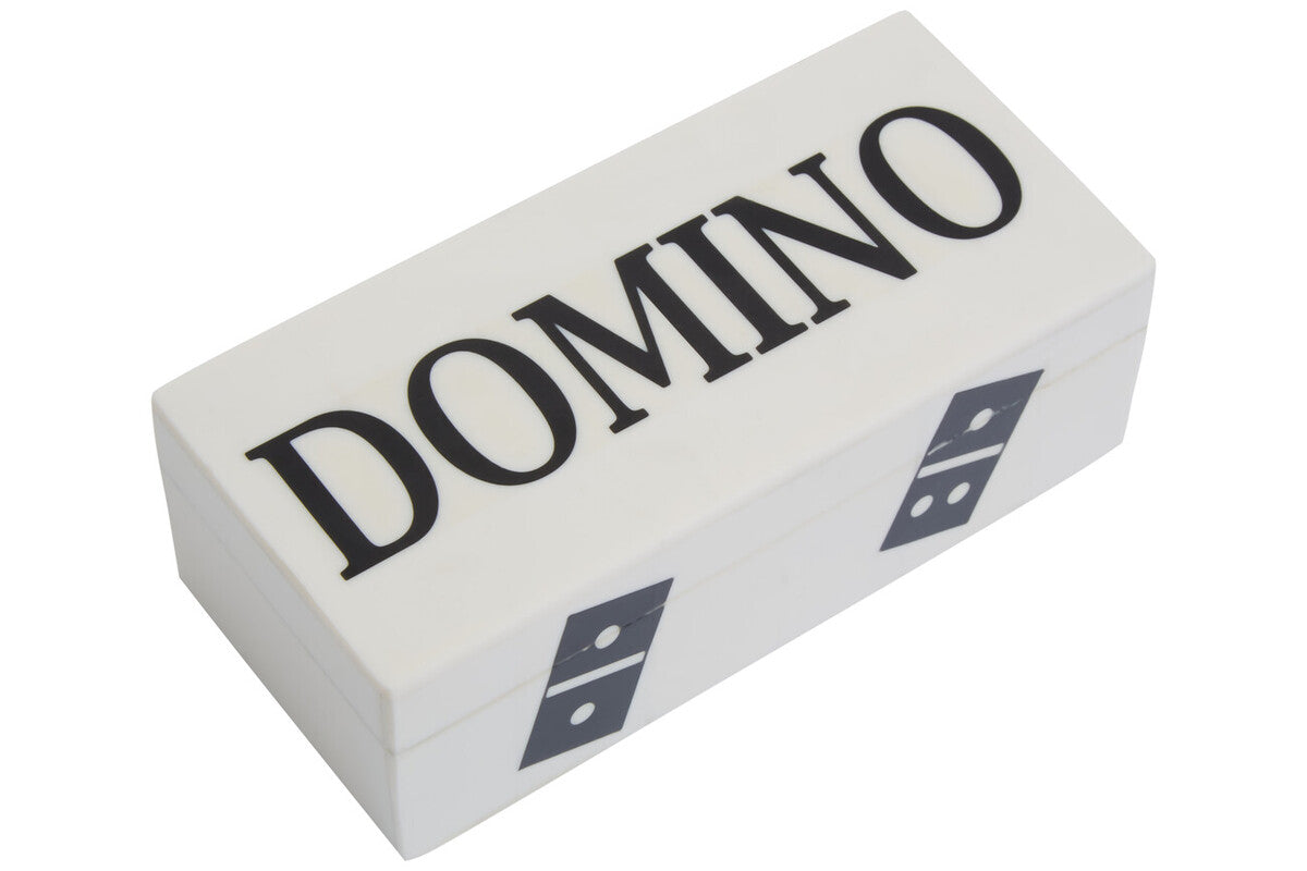 Churchill Games Monochrome Domino Box – Modern Black and White Set