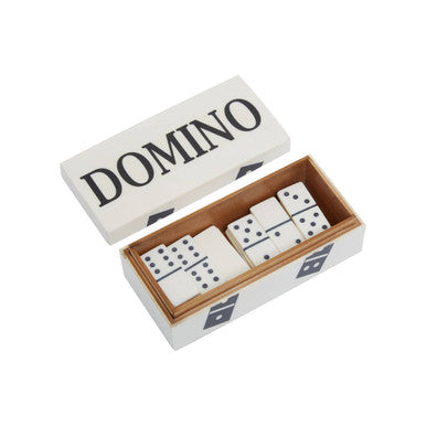 Churchill Games Monochrome Domino Box – Modern Black and White Set