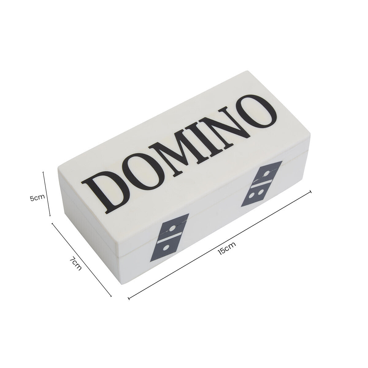Churchill Games Monochrome Domino Box – Modern Black and White Set