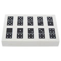 Orsina Churchill Games Black and White Resin Domino Storage Box Set