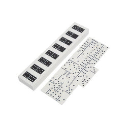 Orsina Churchill Domino Box – Modern White and Black Resin Storage