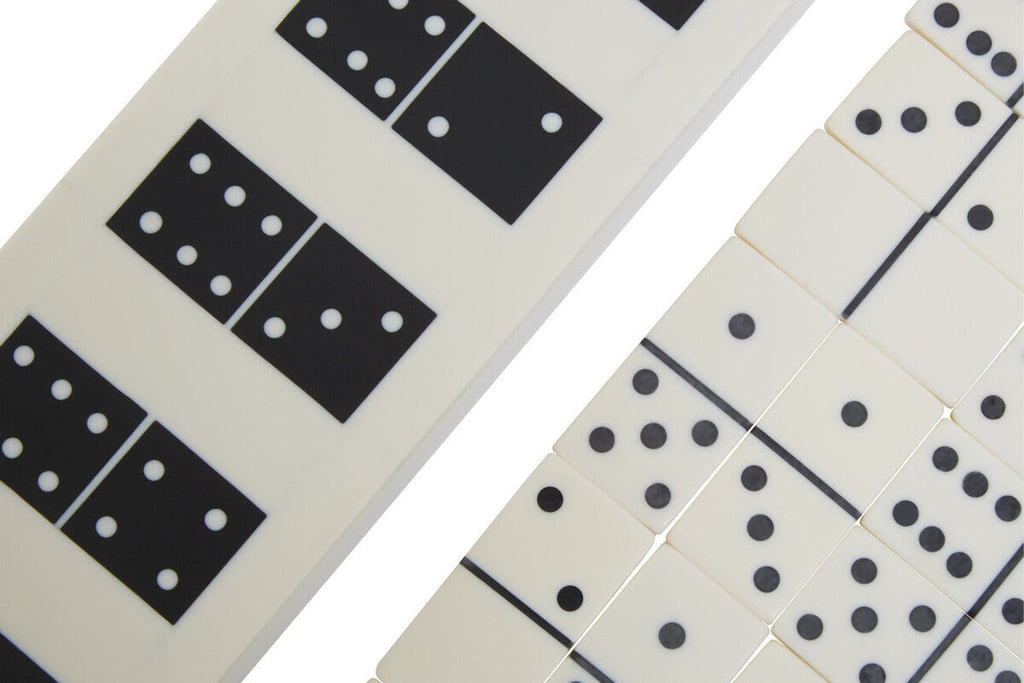 Orsina Churchill Domino Box – Modern White and Black Resin Storage