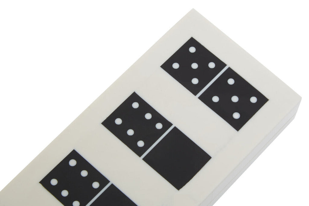 Orsina Churchill Domino Box – Modern White and Black Resin Storage