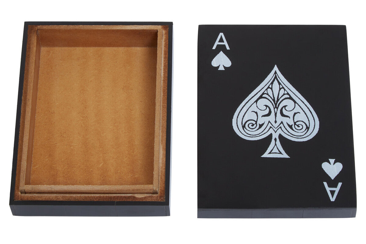 Orsina Churchill Games Black and White Card Box with Playing Cards