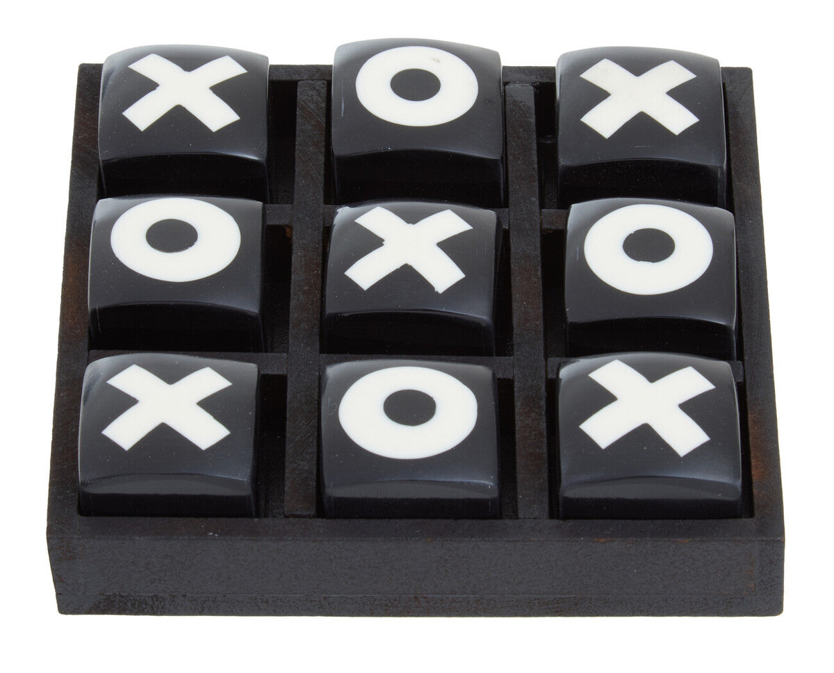 Orsina Churchill Games Mini Noughts and Crosses – Black and White