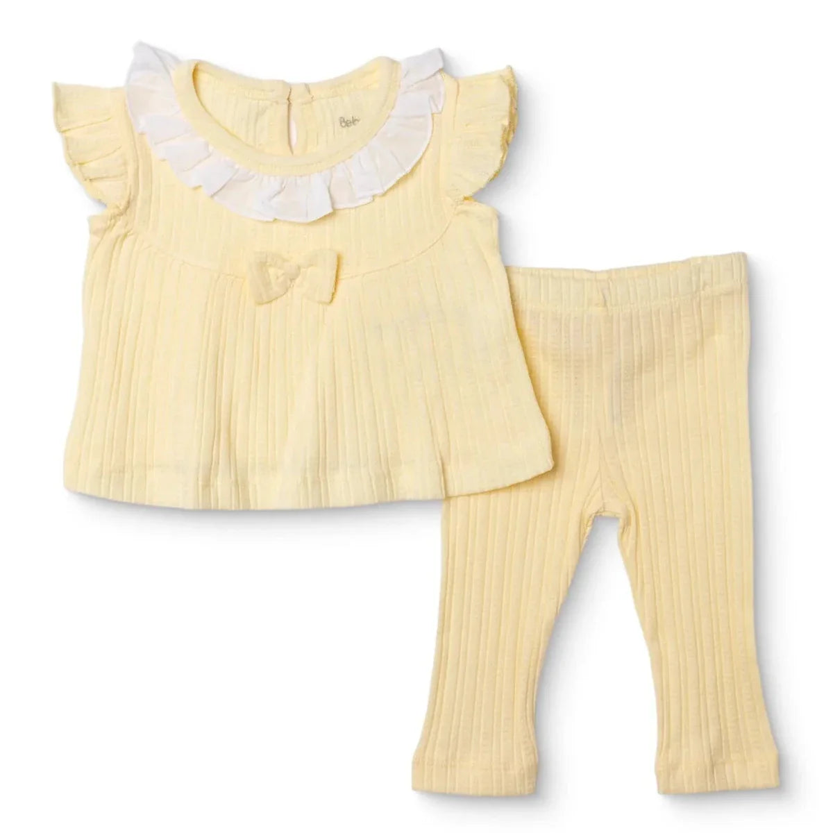 Bebetto Girls Blouse & Leggings Set - Yellow