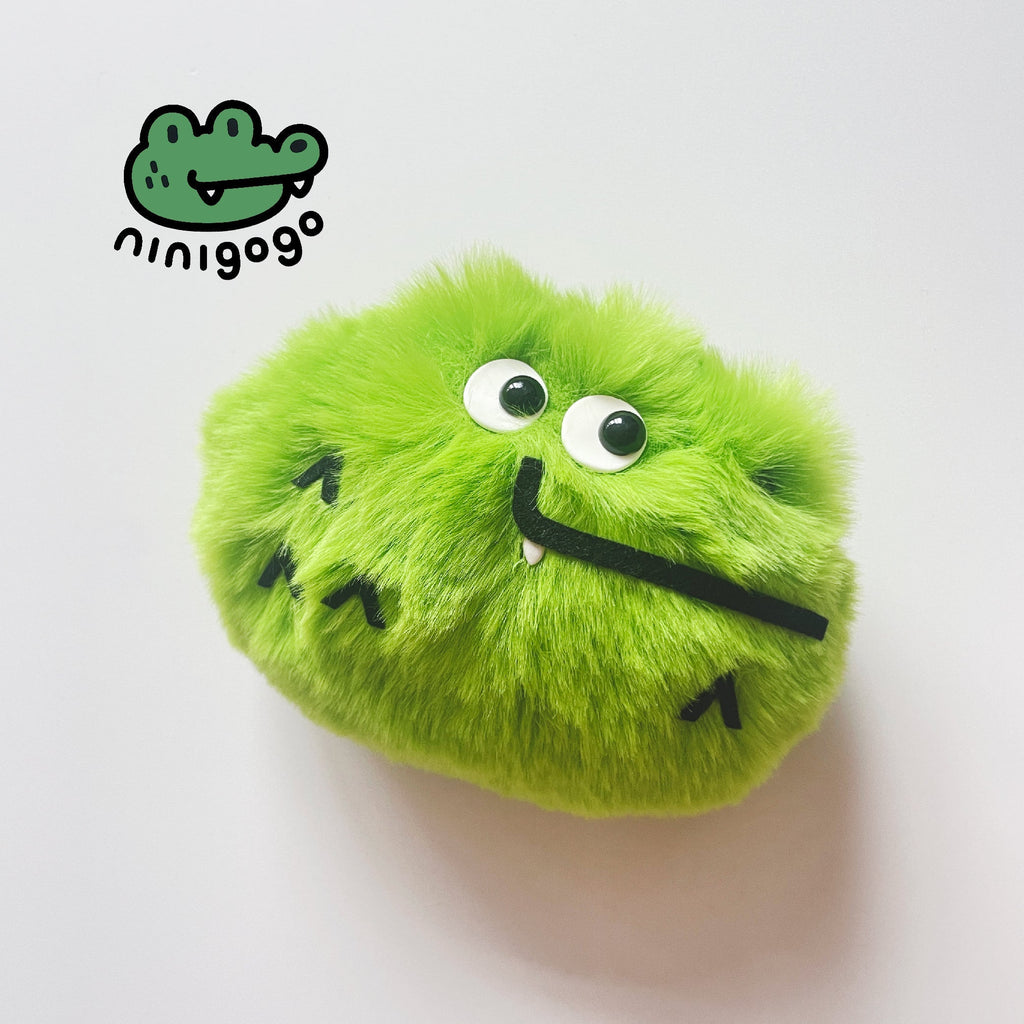 LuLuFun Studio Light Green Crocodile Plush Charm - Handmade Soft Toy
