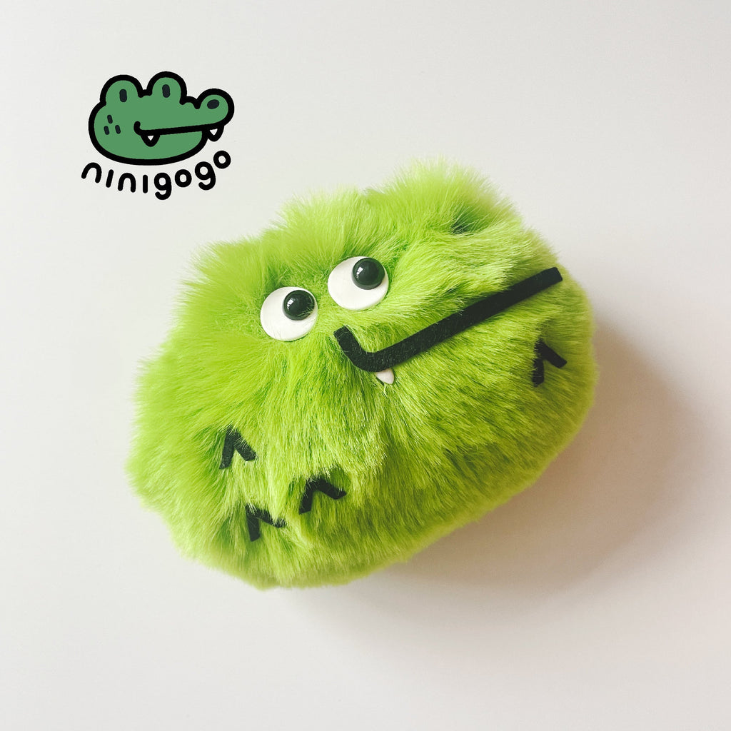 LuLuFun Studio Light Green Crocodile Plush Charm - Handmade Soft Toy