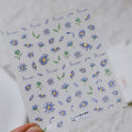 LuLuFun Studio Purple Daisy Nail Deco Stickers – Floral Nail Art Decals