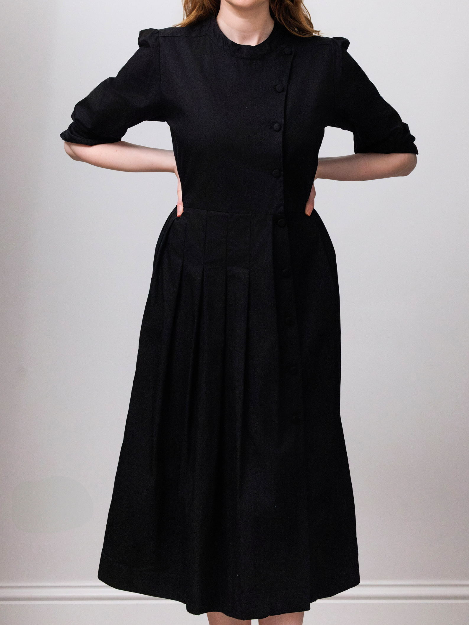 No More Nobody Talitha Organic Cotton Midi Dress with Side Buttons
