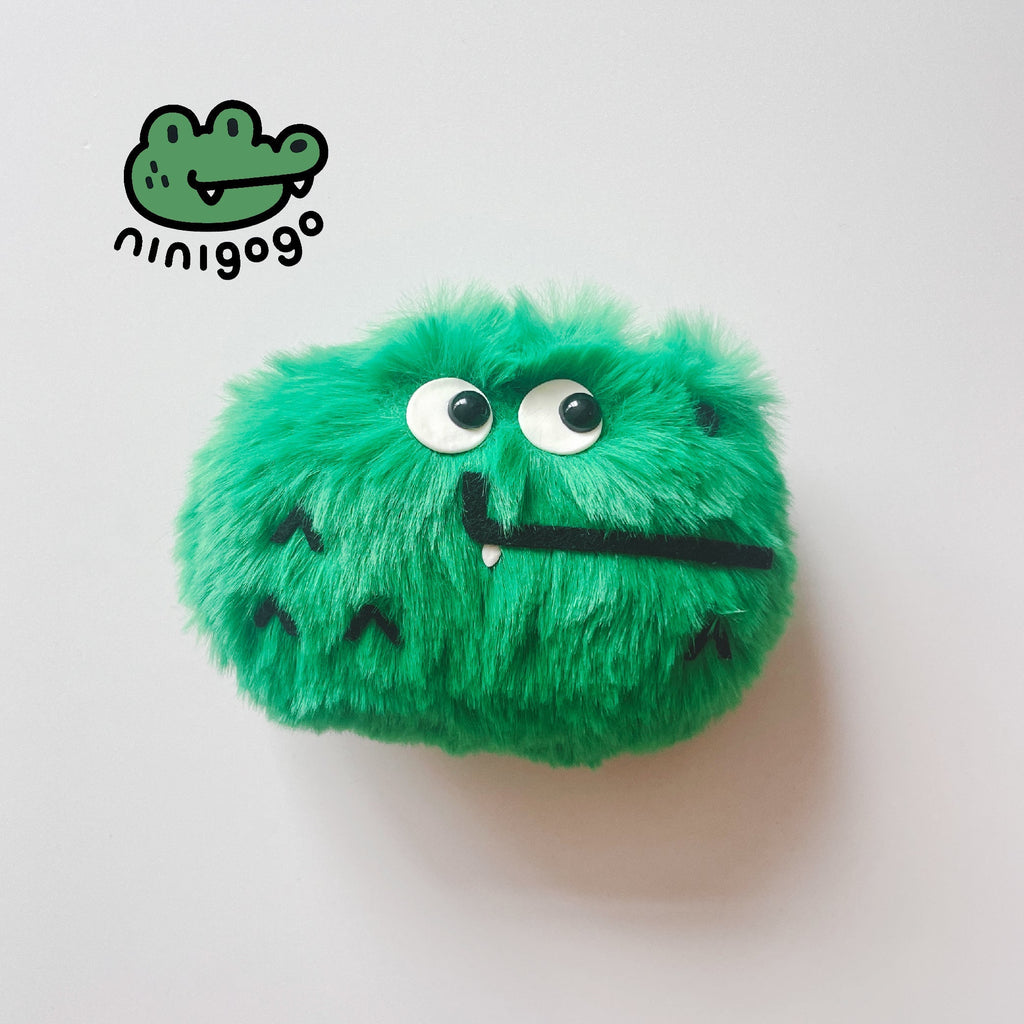 LuLuFun Studio Dark Green Crocodile Plush Charm – Handmade Fleece Toy
