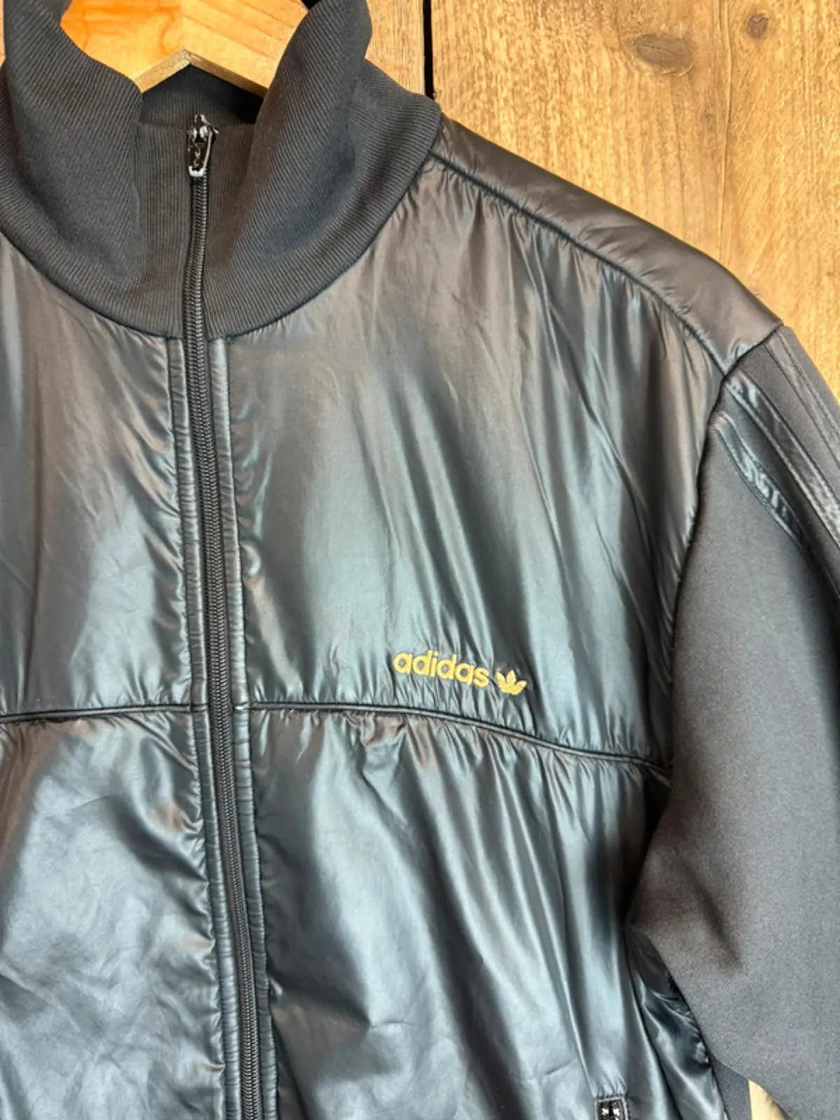 Vintage Adidas Originals tracksuit top / jacket , Black and Gold , Men’s Medium