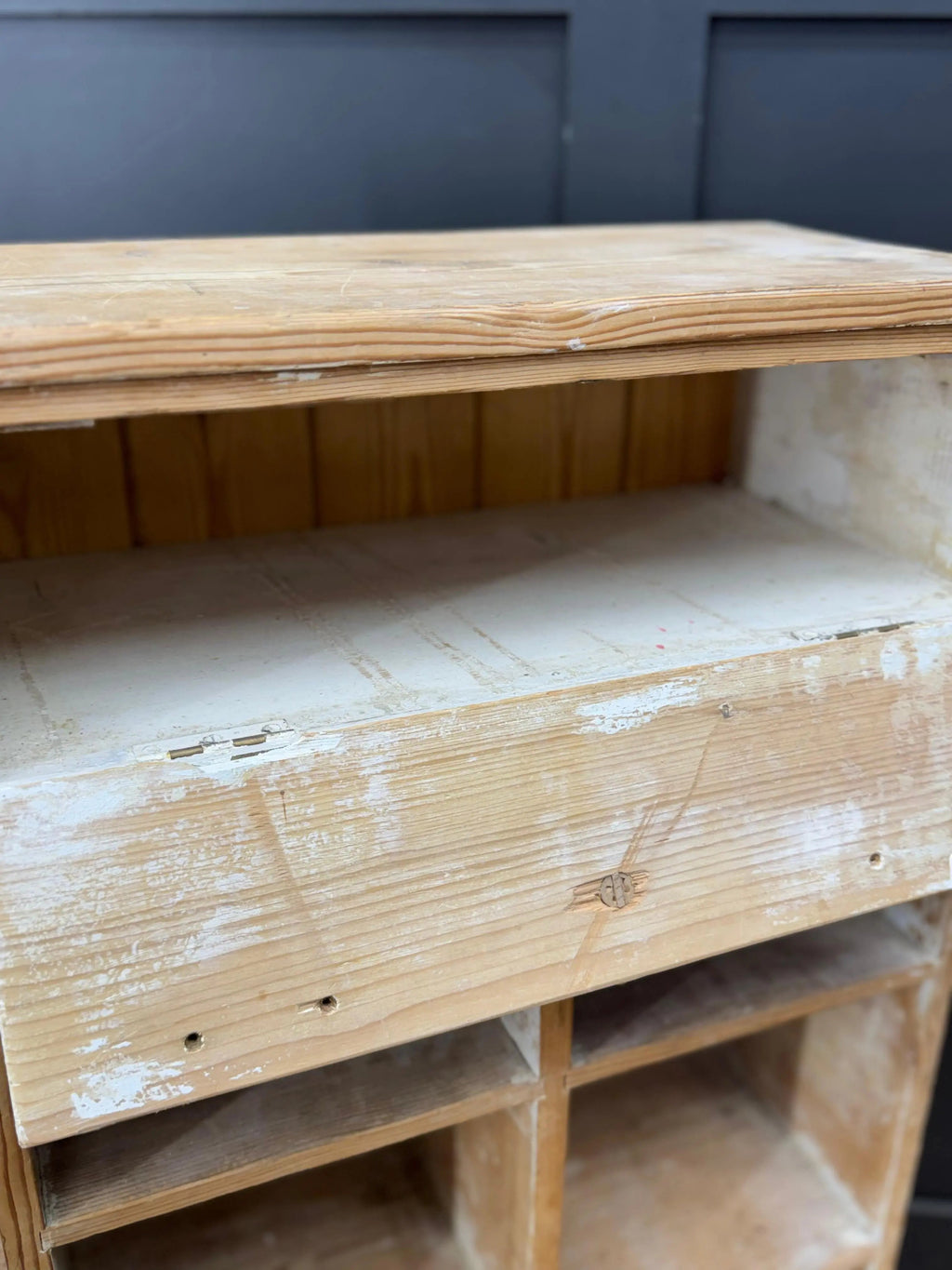 Rustic Pine Shoe Cupboard Pigeon Hole Cabinet Hall Storage Unit Drawer