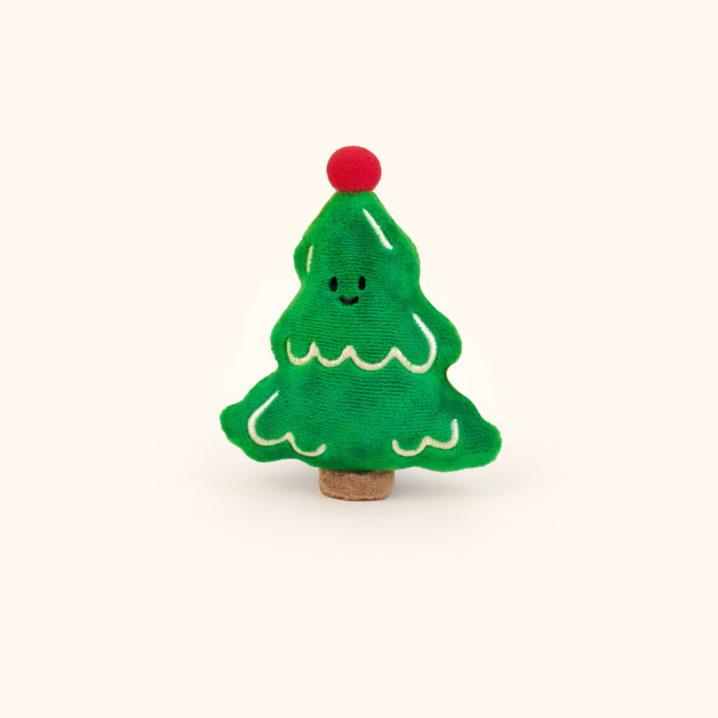 LuLuFun Studio Mini Plush Christmas Tree Charm – Green Holiday Desk Decor