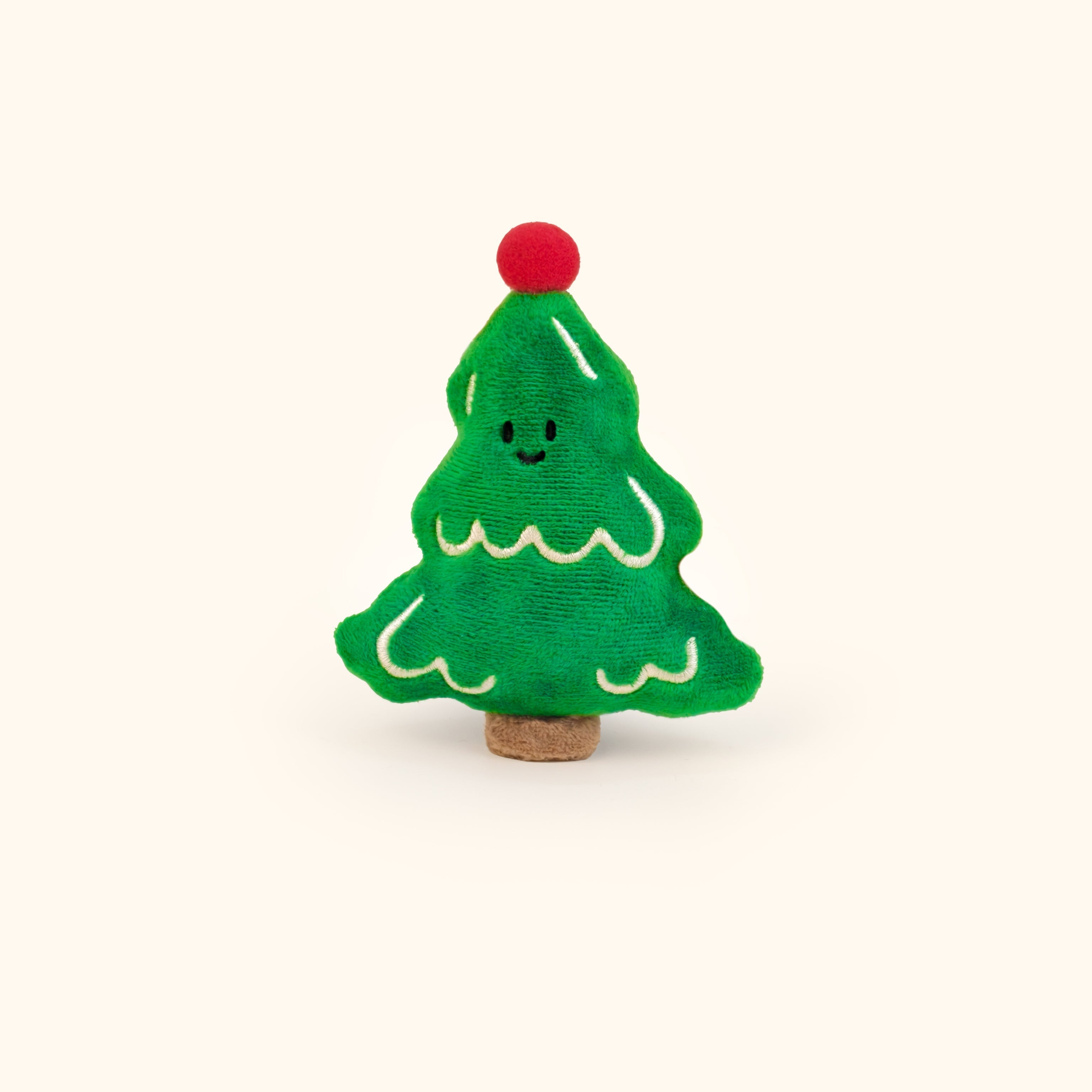 LuLuFun Studio Mini Plush Christmas Tree Charm – Green Holiday Desk Decor