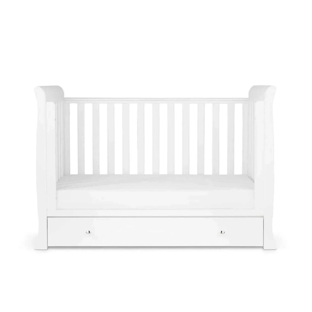 Ickle Bubba Snowdon Mini Cot Bed White - Without Mattress