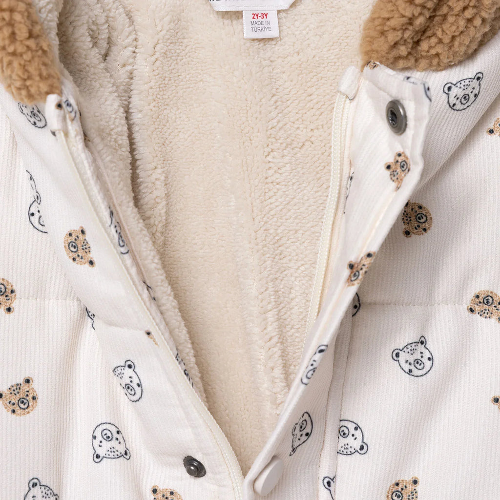 Midimod Coat - Ecru Printed